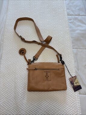 NWT Harbour 2nd Evita Crossbody Tan Leather Bag